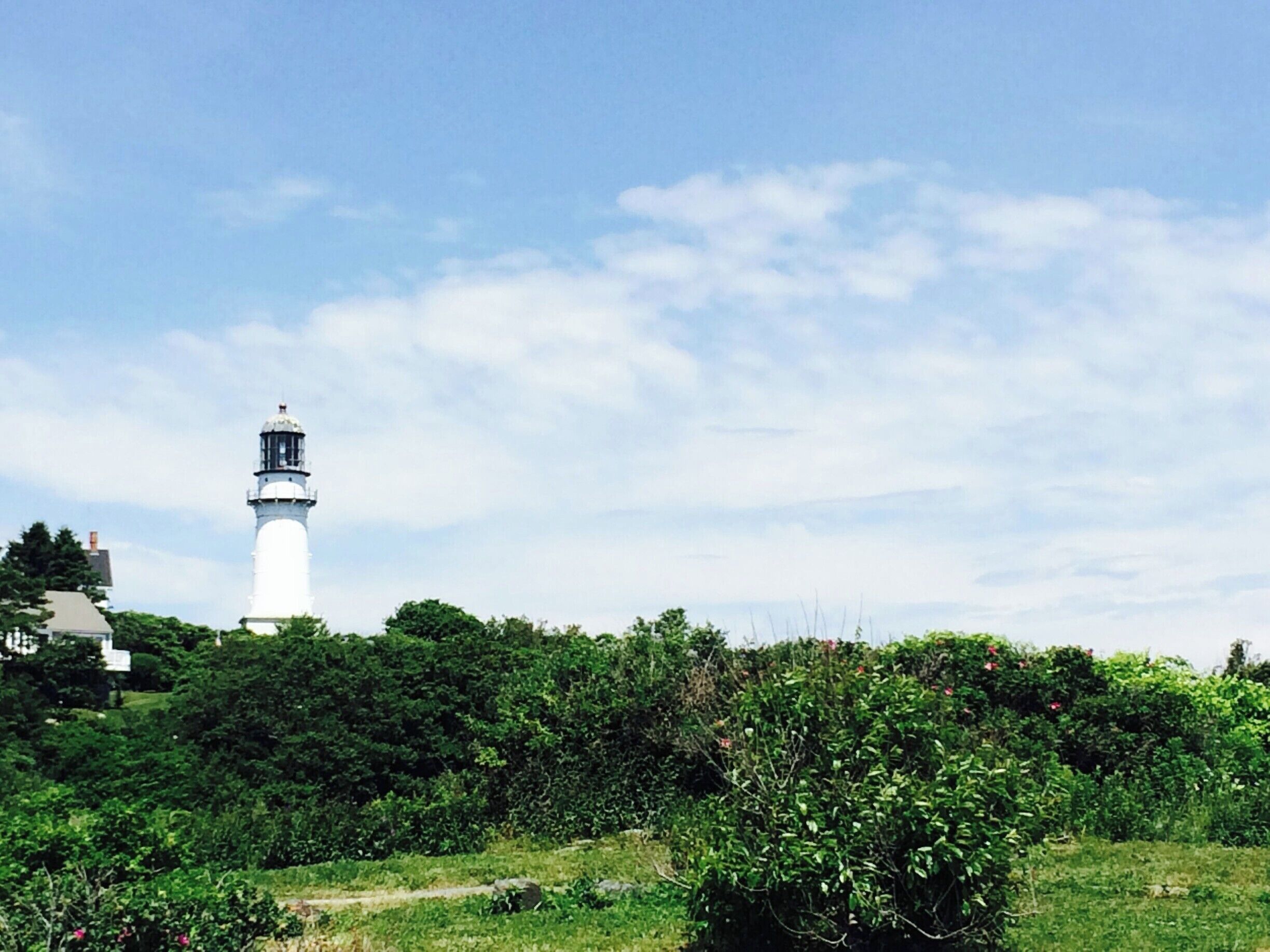 Maine Lighthouse tour. This is Two Lights (all the lighthouses are just referred to as Lights) which is two lighthouses situated very near each other. We actually didn't see the second (so no photo) until we were back in the car on the way out, but it looked pretty much like this one, lol. #lighthouse