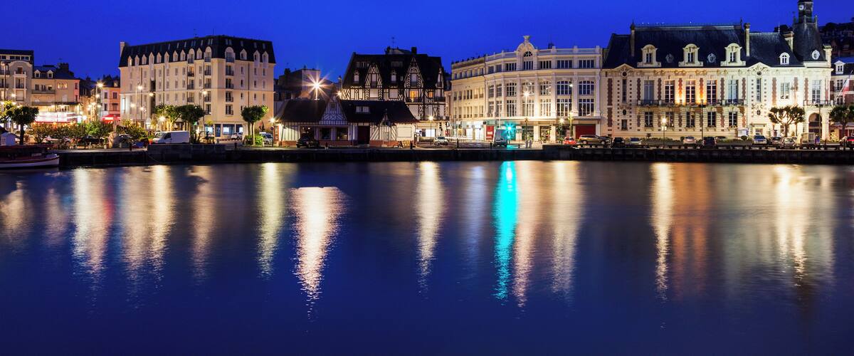 Panorama of Trouville-sur-Mer. Trouville-sur-Mer, Normandy, France.