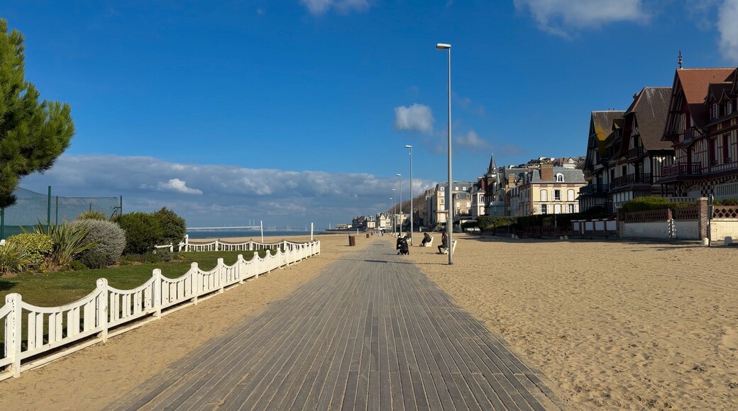 Seaside resort on the English Channel coast of Trouville-sur-Mer, Normandy, France, October 20, 2025