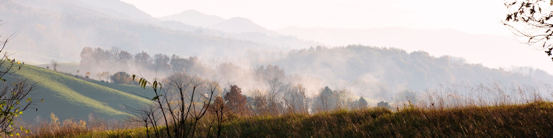 Misty mountains in Appalachia, Chilhowie, Virginia
