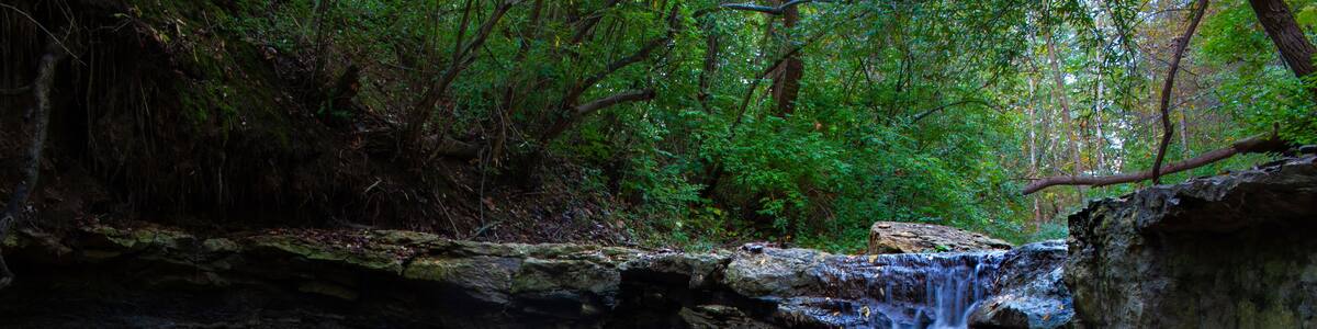 A Small Waterfall - Indy Creek In Independence Park - Marquette Heights, Illinois