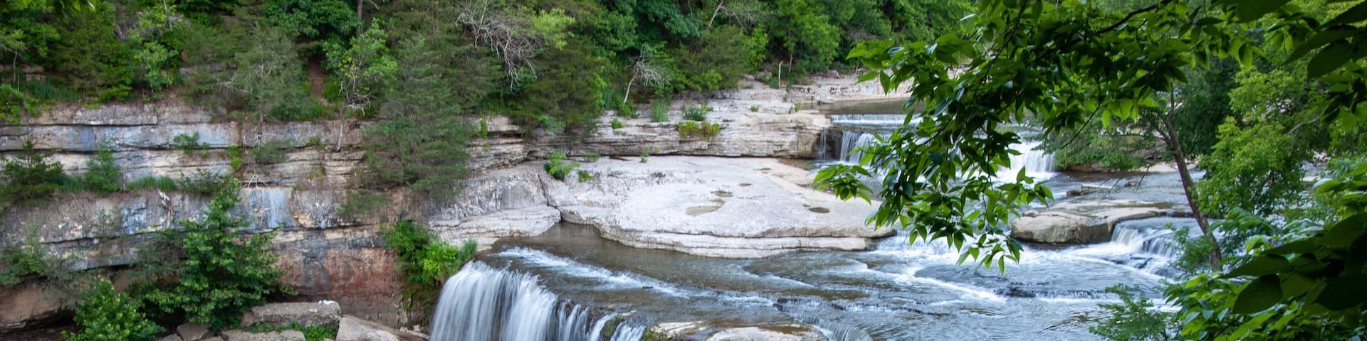 waterfall in forest in Indiana - Jennings Township, IN - Upper Cataract Falls