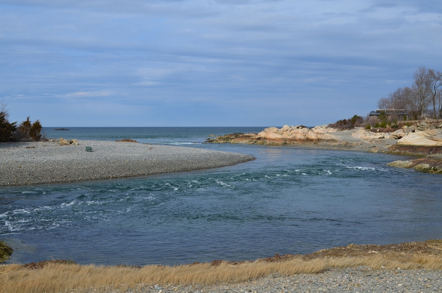 Tides Turning in Cohasset Massachusetts as Seen From Jerusalum Road