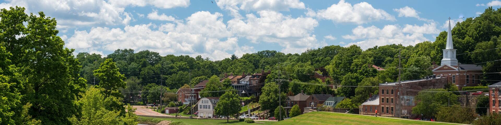 River and a path way in Galena