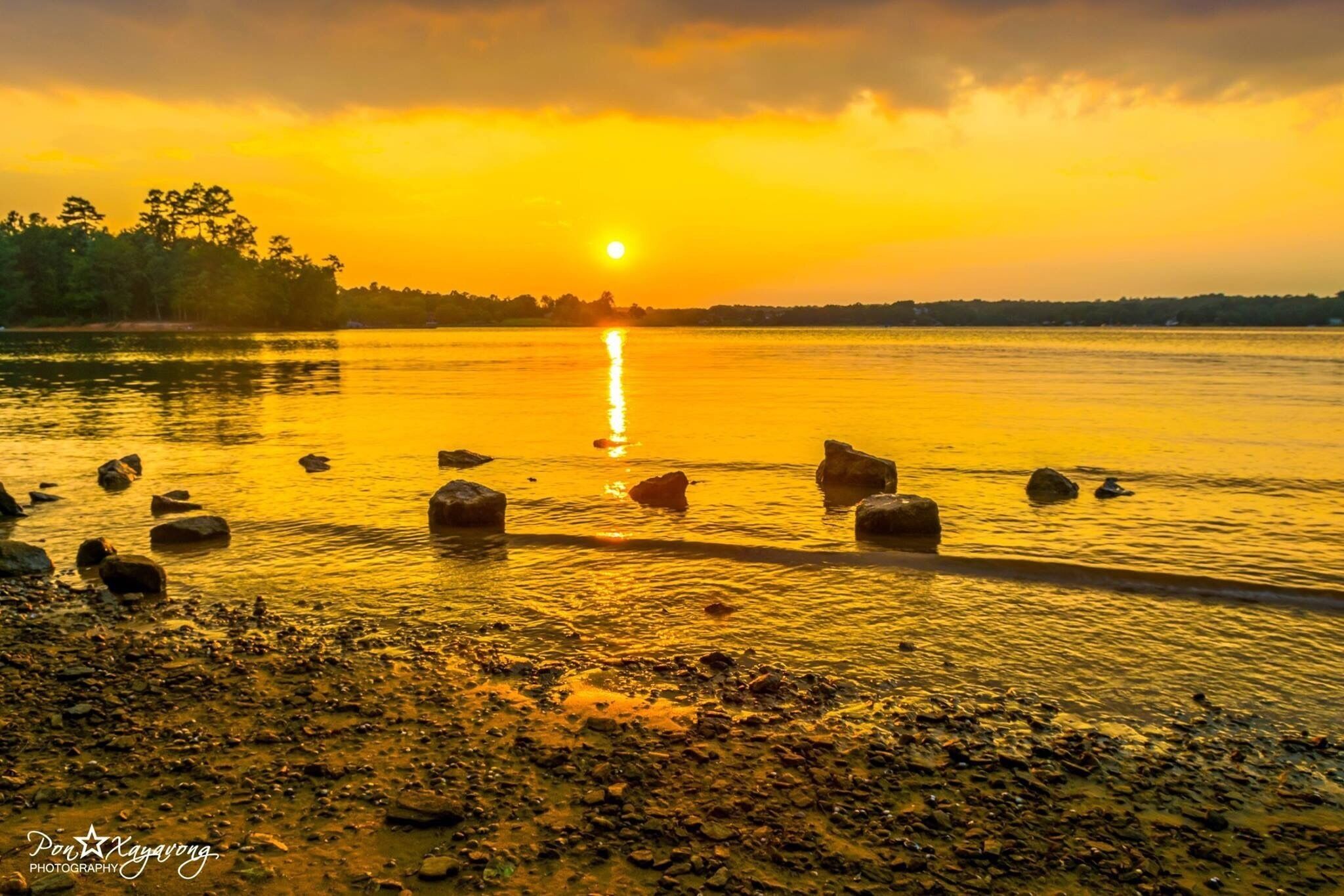 Sunset at Oxford dam
