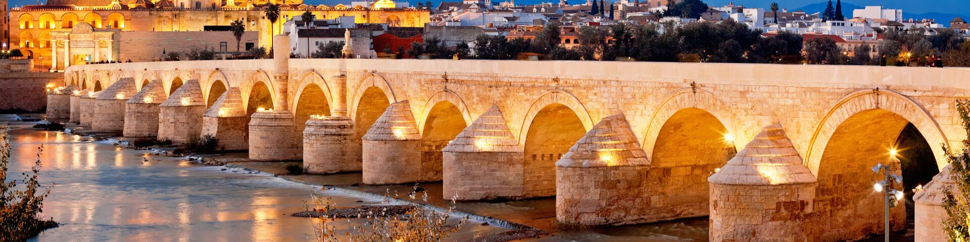 Roman Bridge and Guadalquivir river, Great Mosque, Cordoba, Spai