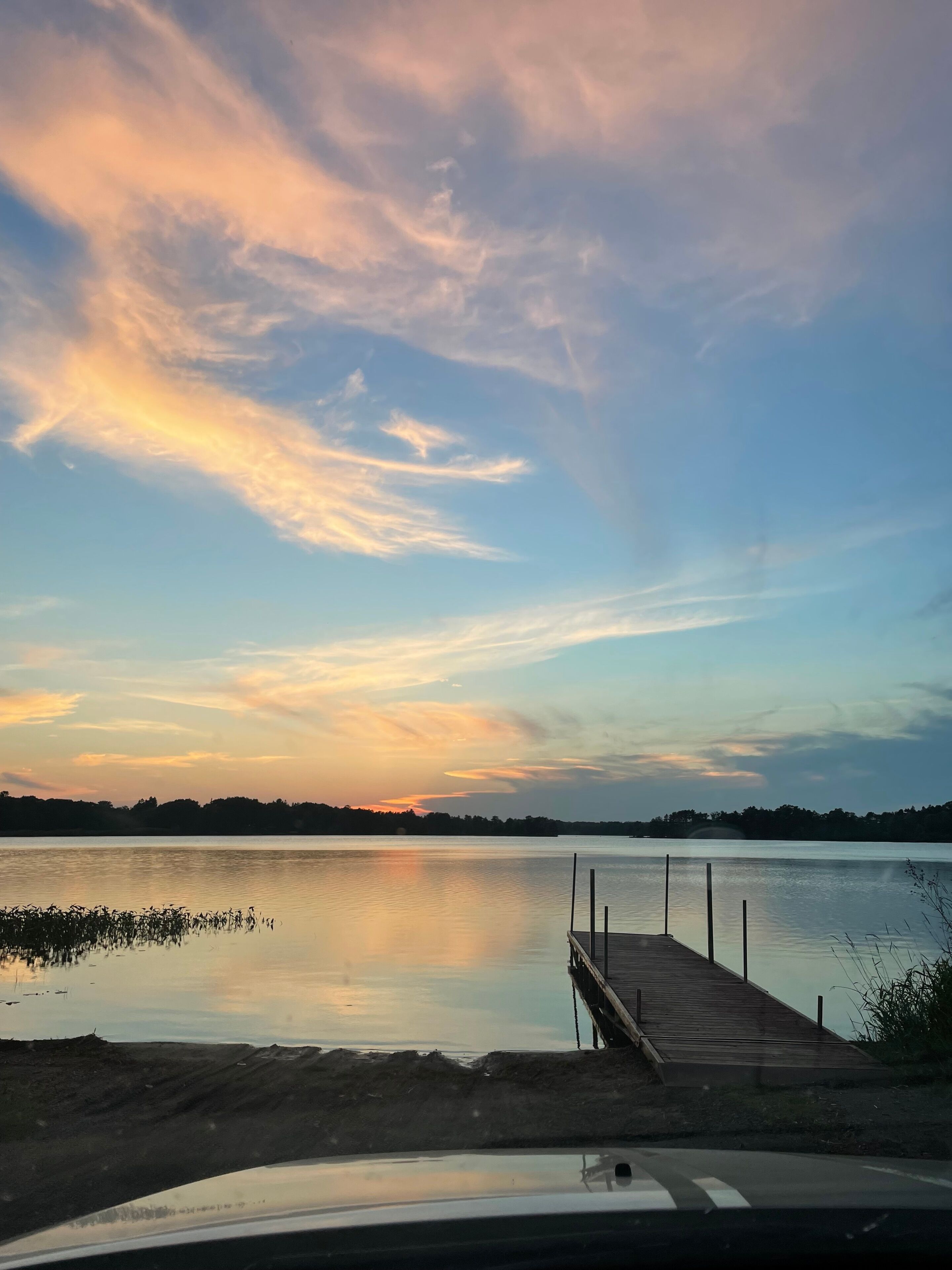 sunset on the lake