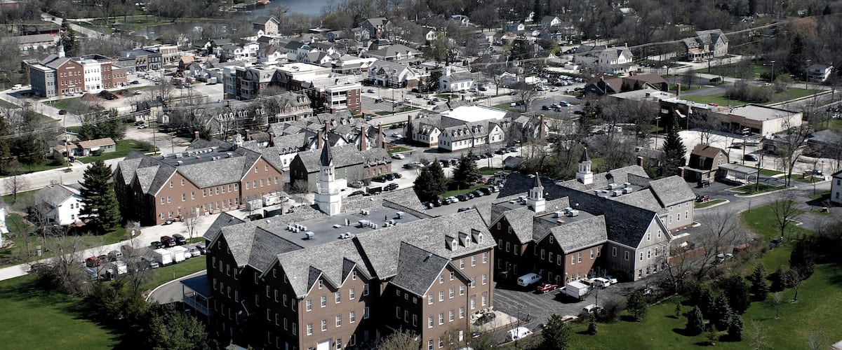 Arial Drone photo of Delafield Wisconsin