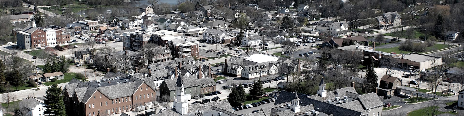 Arial Drone photo of Delafield Wisconsin