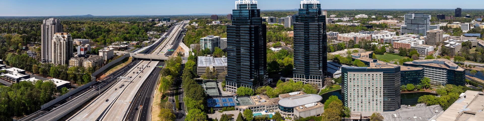 Pano of high rise buildings