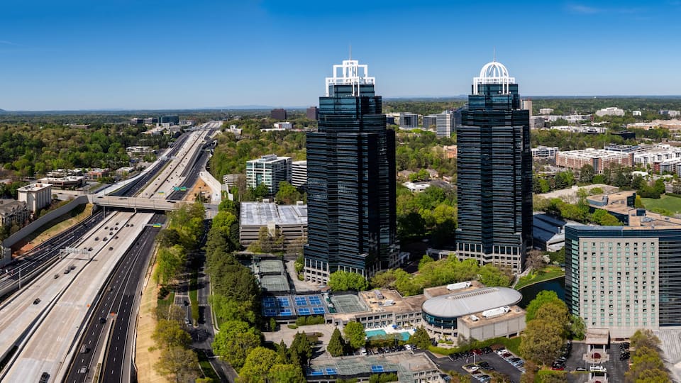 Pano of high rise buildings