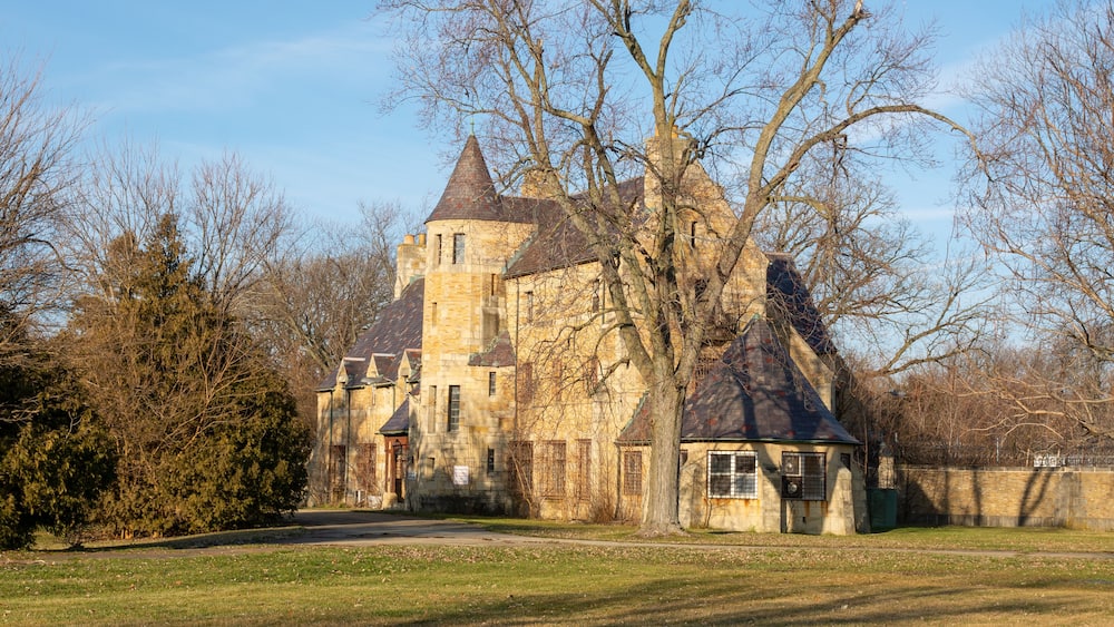 The original administration building for the now closed and abandoned Dwight Correctional Facility. Dwight, Illinois, USA.
