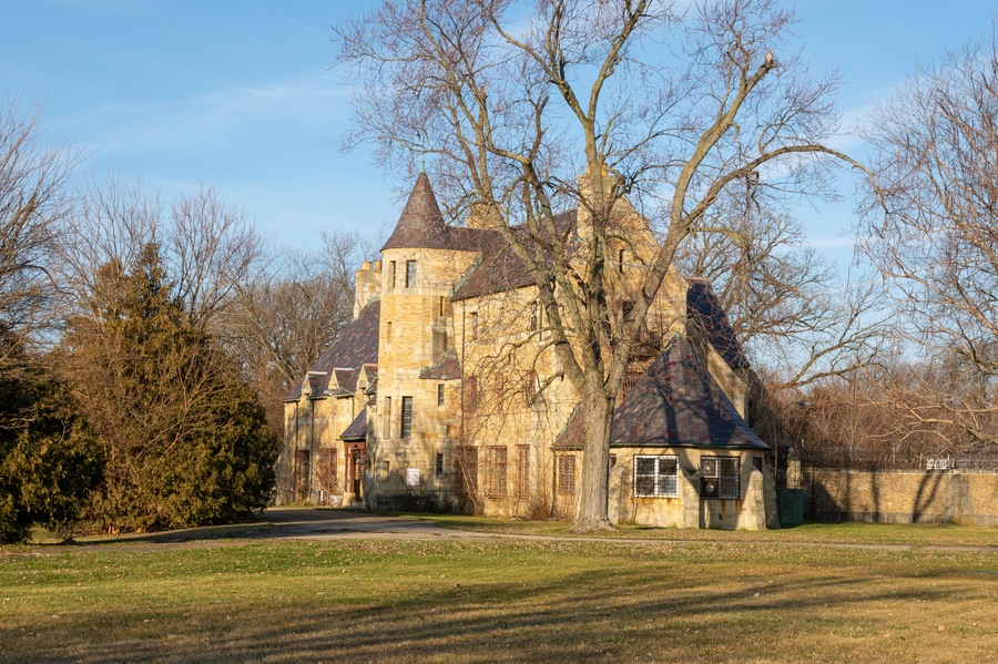 The original administration building for the now closed and abandoned Dwight Correctional Facility. Dwight, Illinois, USA.