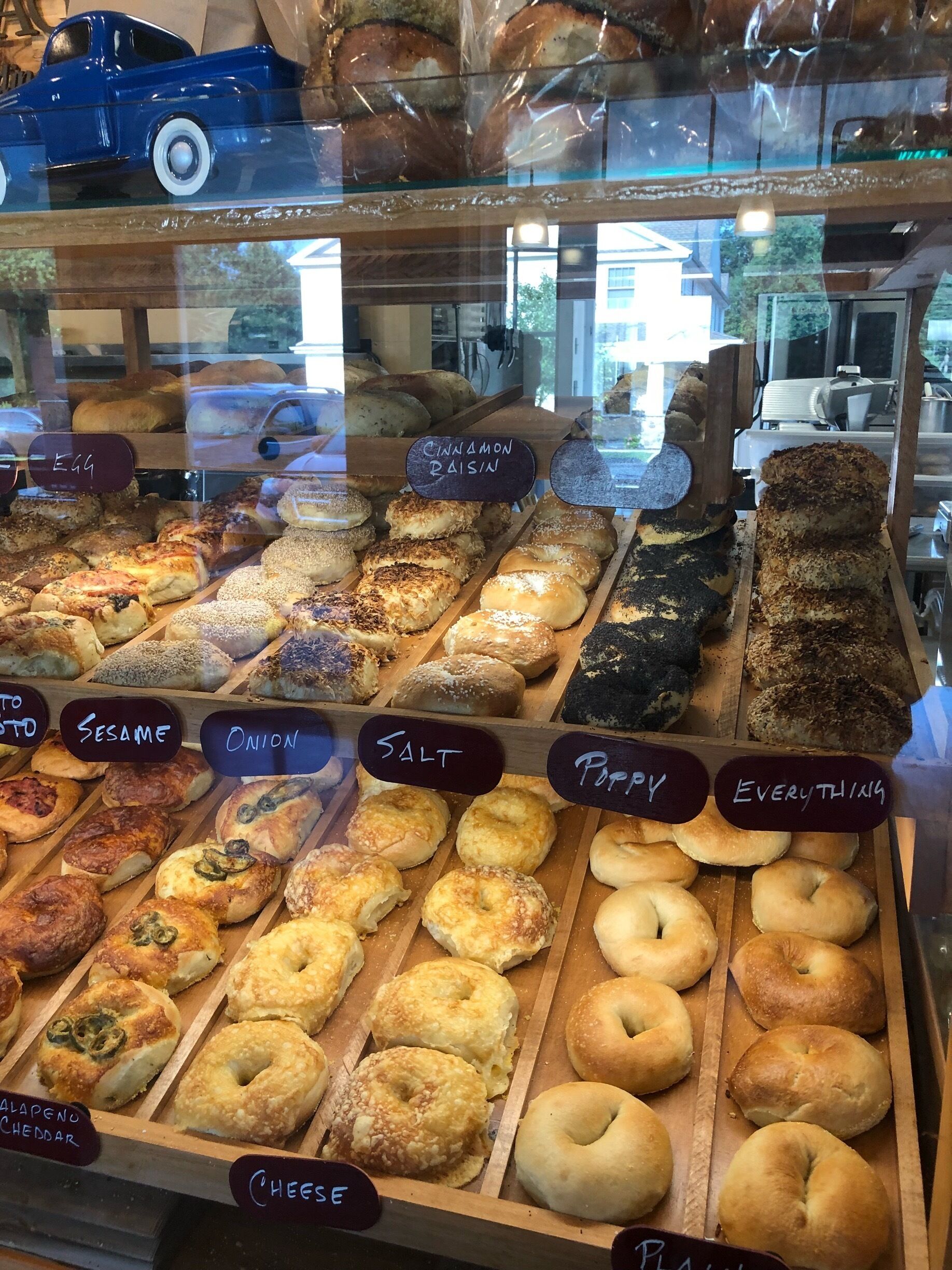 only $2 for an everything bagel with cream cheese. I’m on my way to try and find East Lyme Quarry for some cliff jumping and for $10 I am set for food for today.  For all that I got toasted everything with cream cheese.  Tomato Basel cheddar (2nd to the last one left at 8:30 am) a scallion cheese biscuit and a cup of coffee.  Considering how expensive Connecticut can be it’s quite the deal!