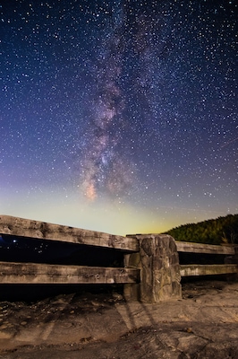 Milky Way over the Blue Ridge Mountains, taken from Black Rock State Park, Georgia.