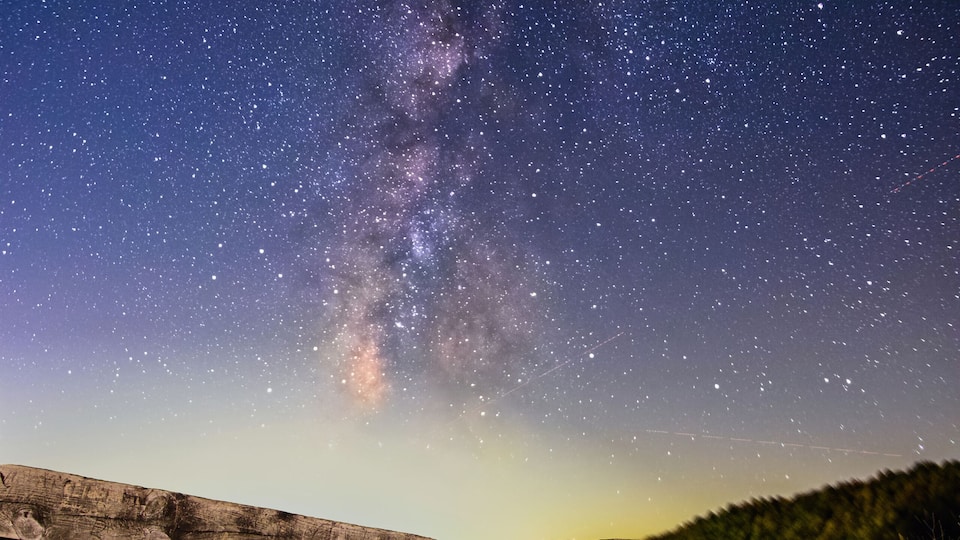 Milky Way over the Blue Ridge Mountains, taken from Black Rock State Park, Georgia.