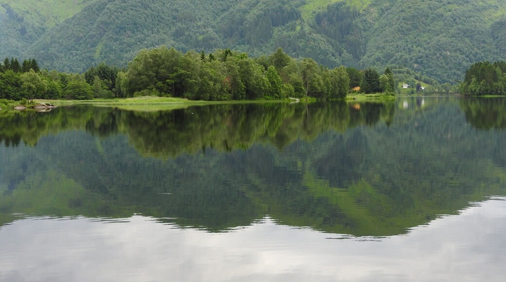 Green mountains near Bergen, Norway