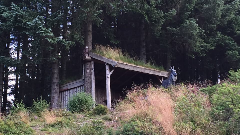 Gapahuk shelter from bad weather