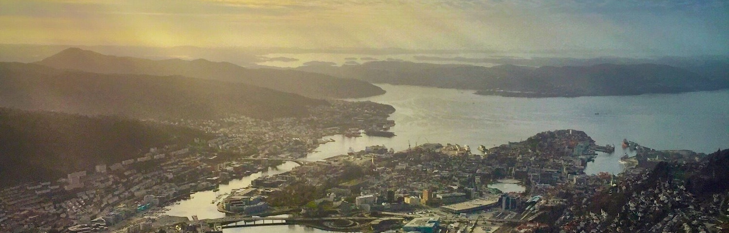 Beautiful views over Bergen from Mount Ulriken in Norway. 😍