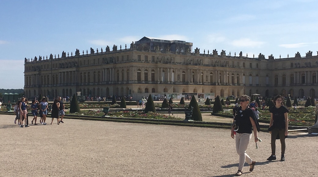 Versailles. The gardens are free and inside the brasserie La Grande serves a superb crepe with wonderful service