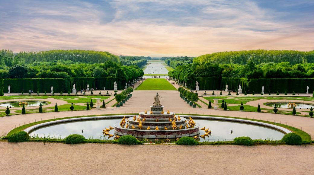 Latona fountain and Versailles park landscape, Paris suburbs, France