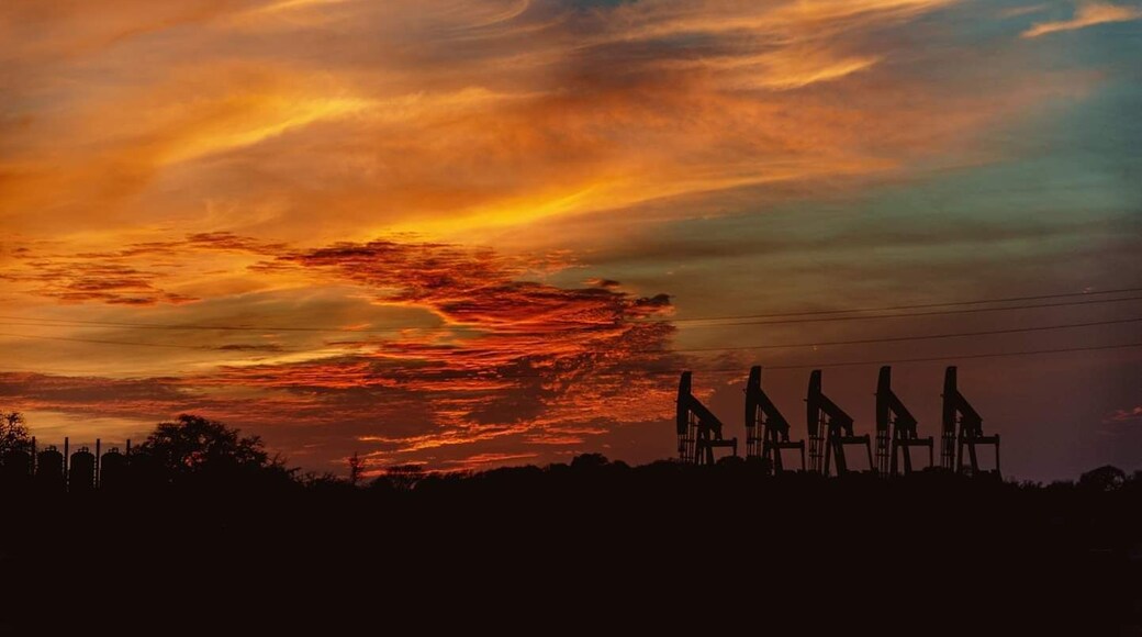 Texas sunset somewhere near Flatonia.