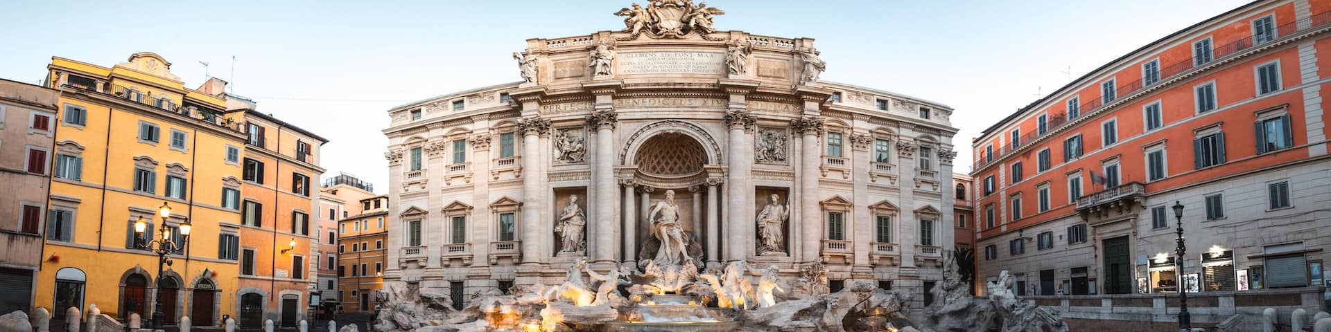 View of Fontana di Trevi fountain, in Roma, Lazio, Italy..