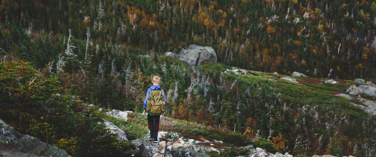 This is my twelve year old son hiking in Franconia, NH just after the peak fall season. Always seeking #adventure