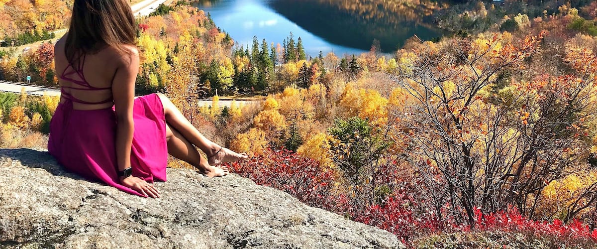This beautiful view is located in white mountains, New Hampshire..I had a bliss of my first fall here.. #MyBackyard