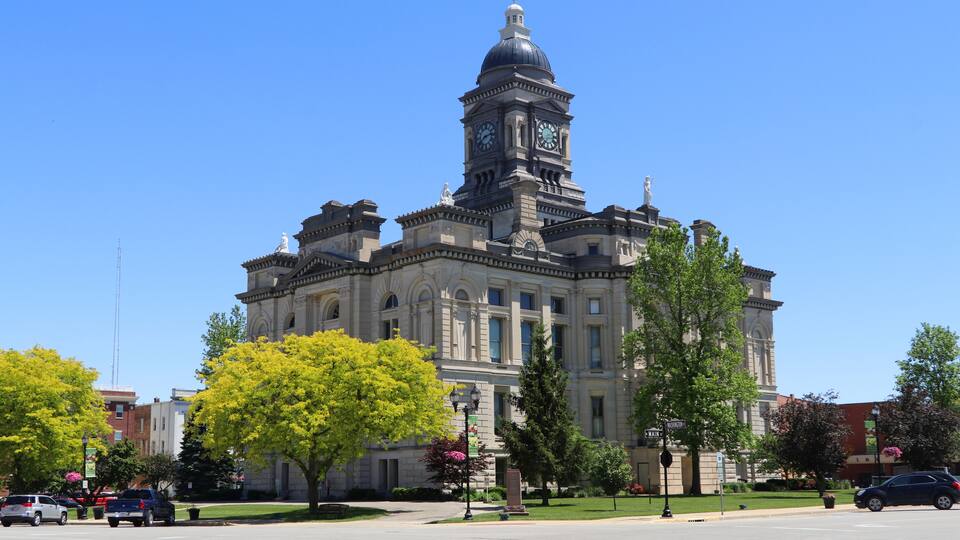 The Clinton County Courthouse is a historic courthouse located at 50 North Jackson Street in Frankfort, Clinton County, Indiana, United States.