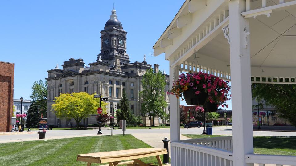 The Clinton County Courthouse is a historic courthouse located at 50 North Jackson Street in Frankfort, Clinton County, Indiana, United States.