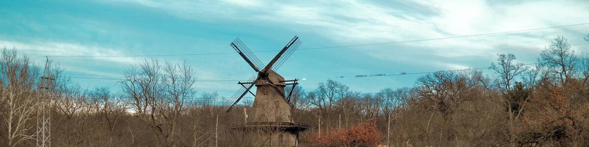 Windmill on the Fox River in Geneva Il
