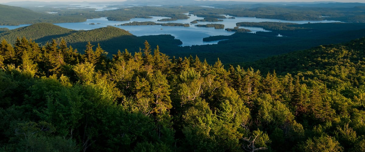 Scenic view of the lakes region of New Hampshire