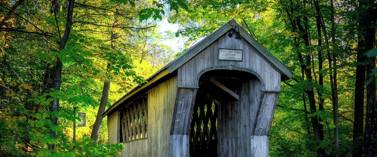 The Tannery Hill Covered Bridge spans the Gunstock Brook just north of the village proper in Gilford. The bridge was constructed by Tim Andrews and presented to the community of Gilford by the Gilford Rotary Club in 1995. It was built to link the town hall with the rest of the town center. It is named for the tannery that once stood in the area.
#LocalSecrets #MyBackyard #Trovember