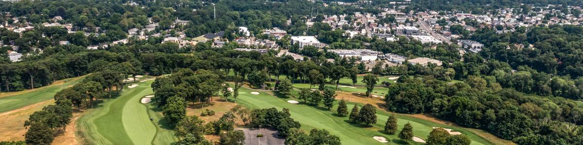 Aerial view of glen head & glen cove, Long island NY