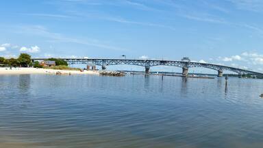 The George P. Coleman Memorial Bridge (known locally as simply the Coleman Bridge) is a double swing bridge that spans the York River between Yorktown and Gloucester Point, Virginia.