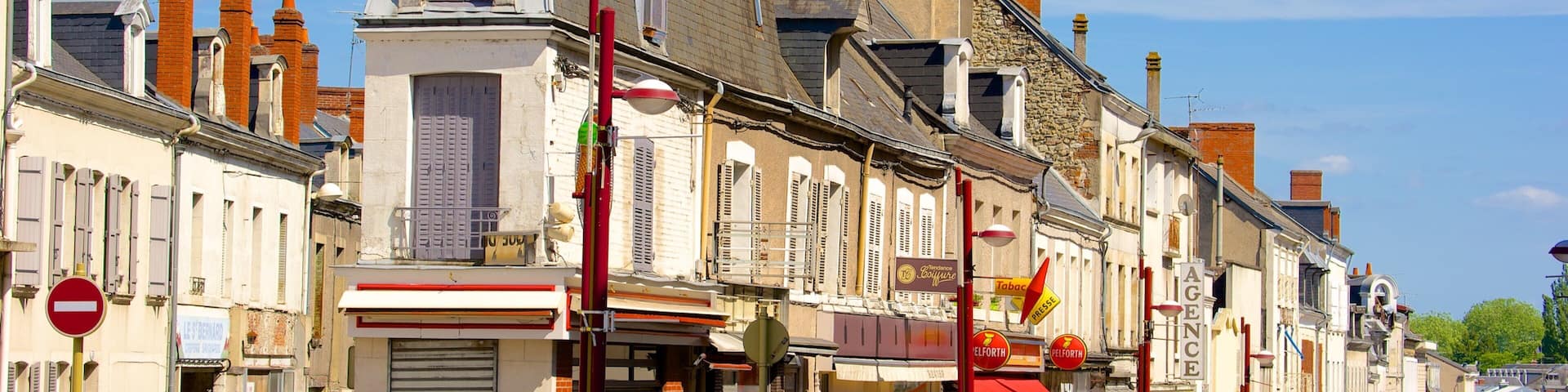 Vierzon which includes street scenes