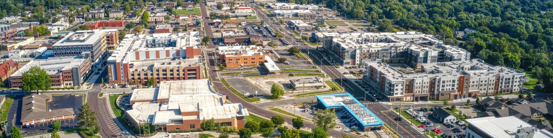 Aerial View of Overland Park, a suburb of Kansas City