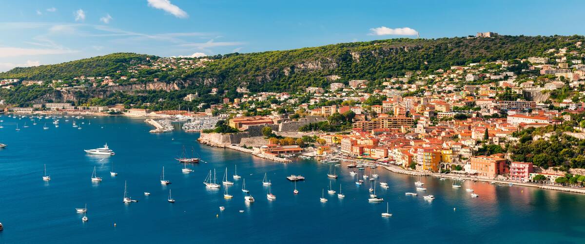 Villefranche-sur-Mer and Cap de Nice on French Riviera