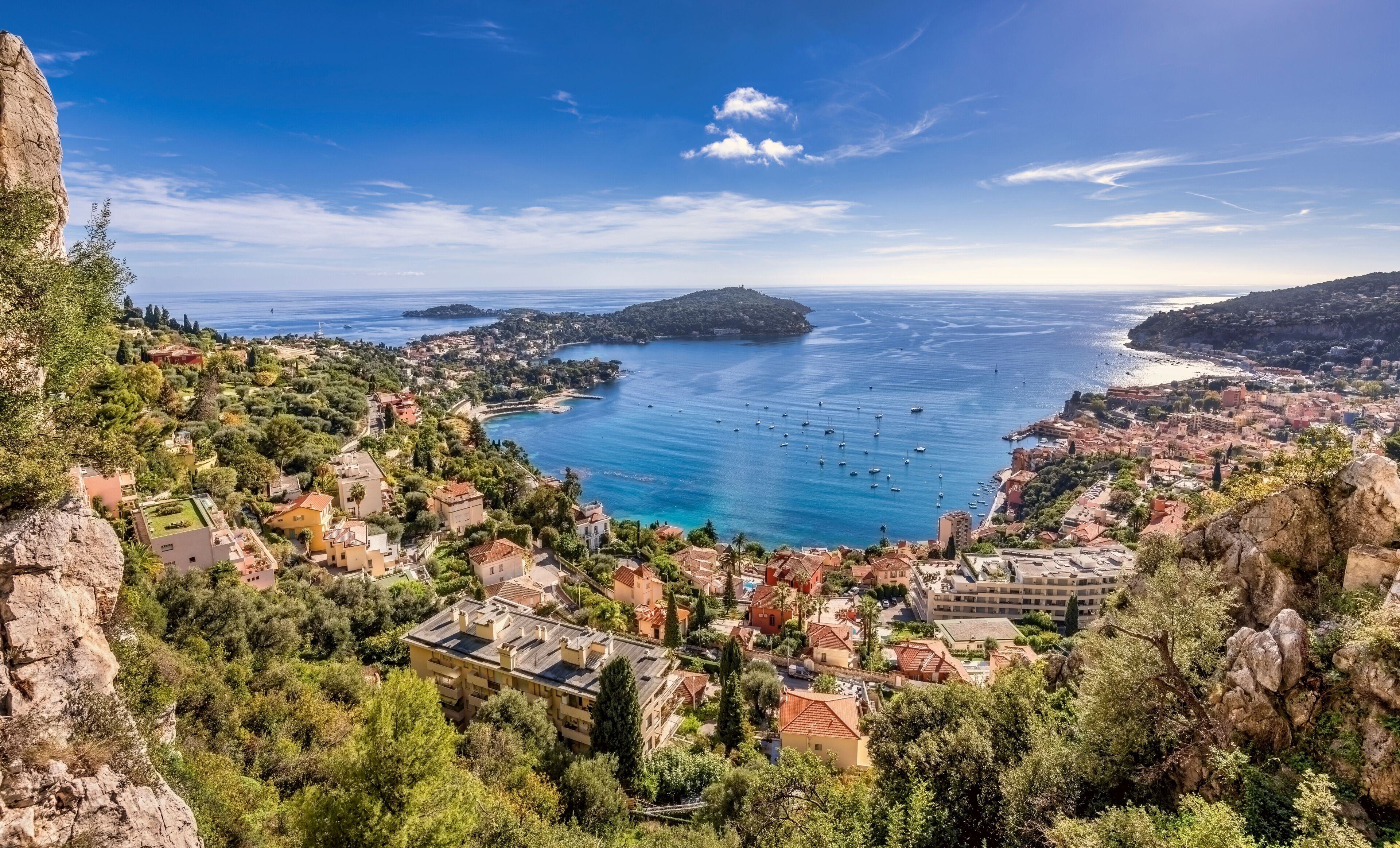 View of the bay of Villefranche-sur-mer, France