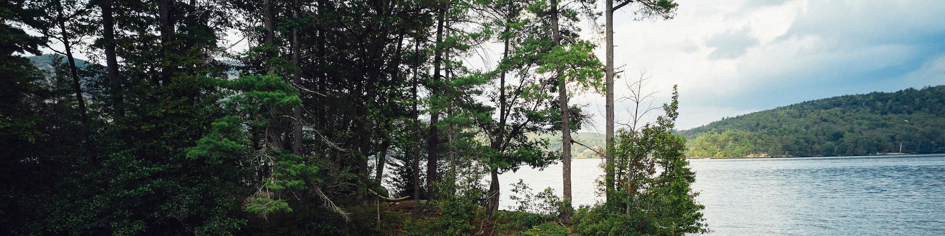 USA, New York State, Hague, Flirtation Island, Woman swimming in Lake George