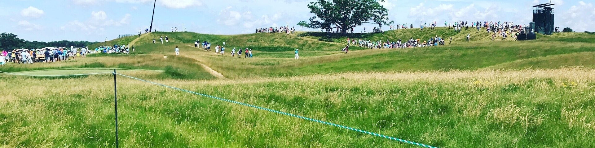 The beautiful Erin Hills golf course. This picture doesn't do the landscaping justice. #Green