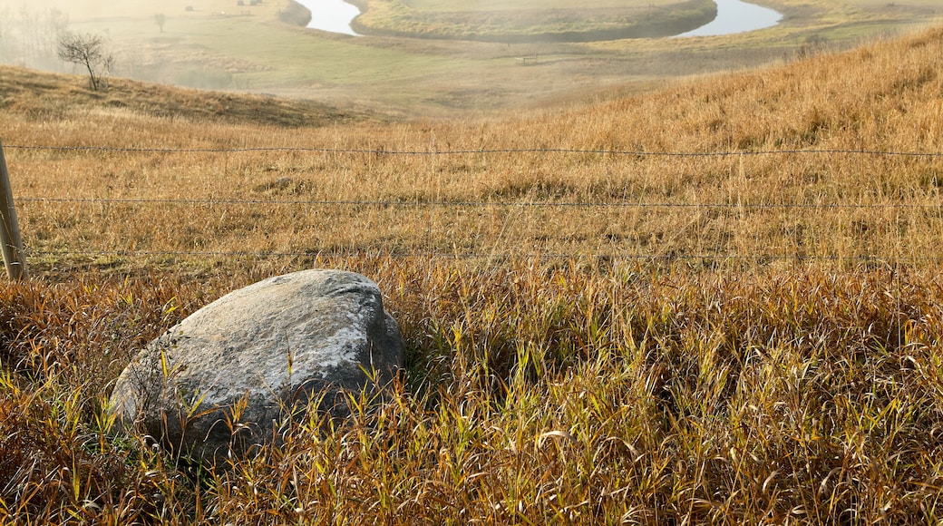 Scenic misty view of the Sheyenne River