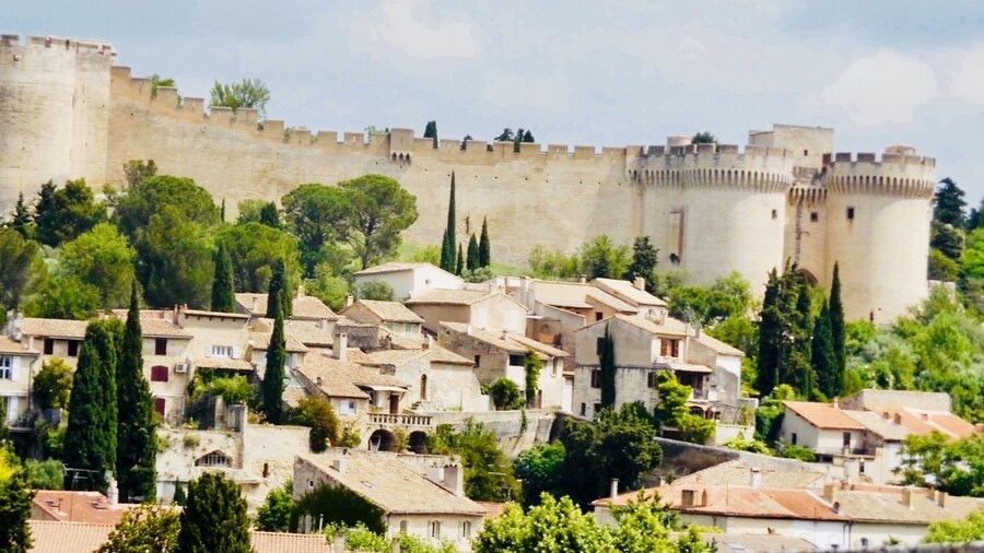 A stunning view of the old Fort Just across the River Rhône from Avignon centre