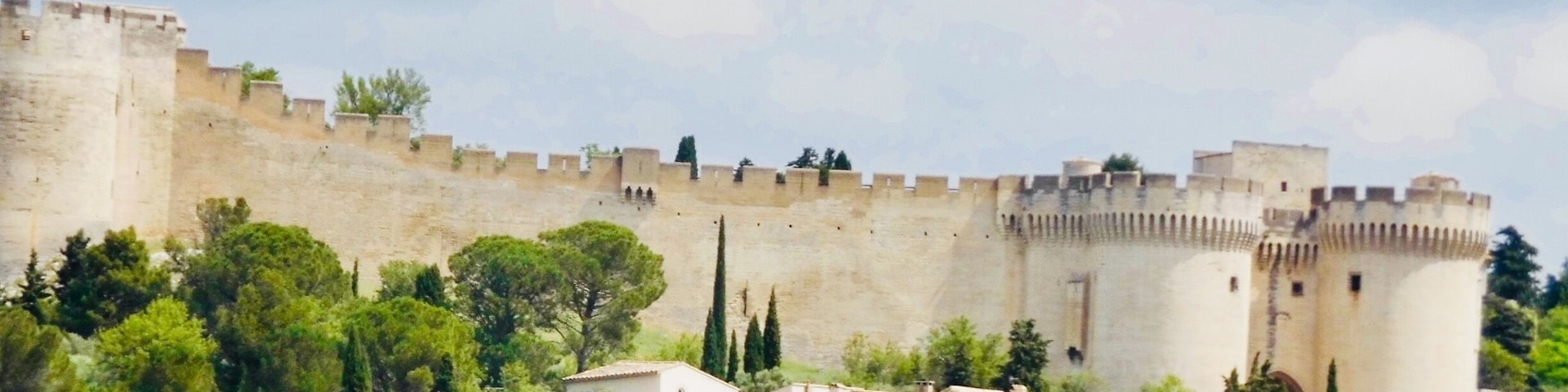 A stunning view of the old Fort Just across the River Rhône from Avignon centre