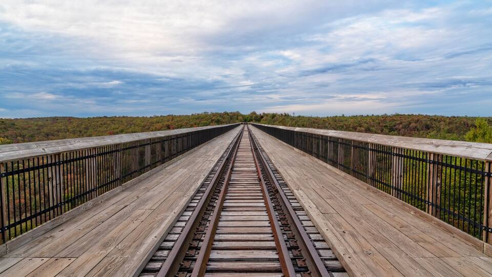 Skywalk At The Kinzua Bridge State Park in Pennsylvania