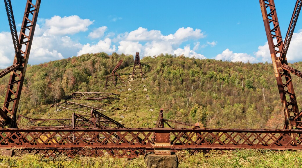 View Of The Wreckage From Under The Kinzua Bridge Skywalk