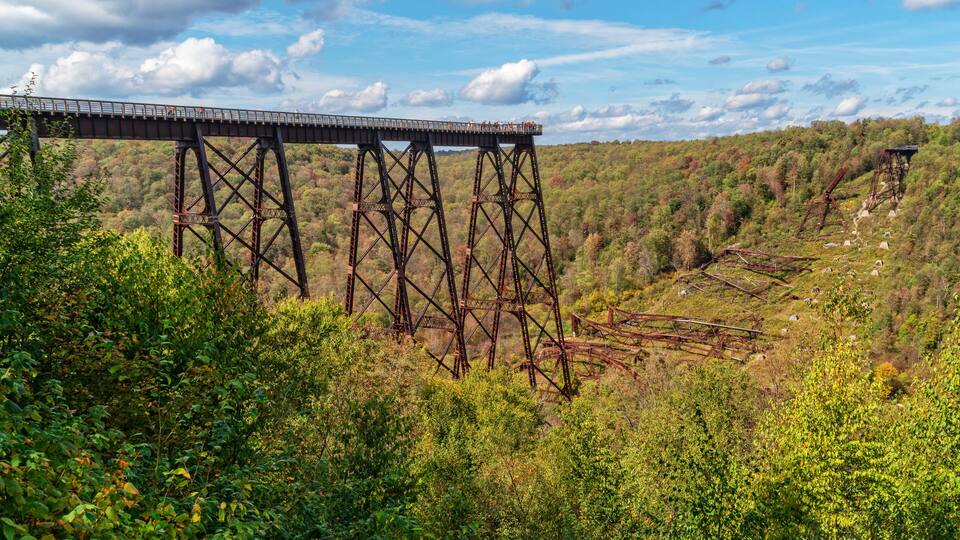 Skywalk At The Kinzua Bridge State Park in Pennsylvania