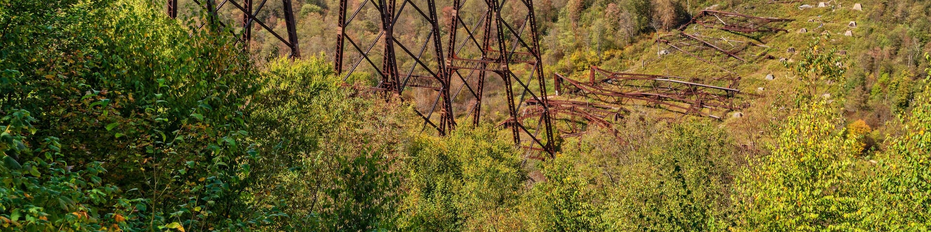 Skywalk At The Kinzua Bridge State Park in Pennsylvania