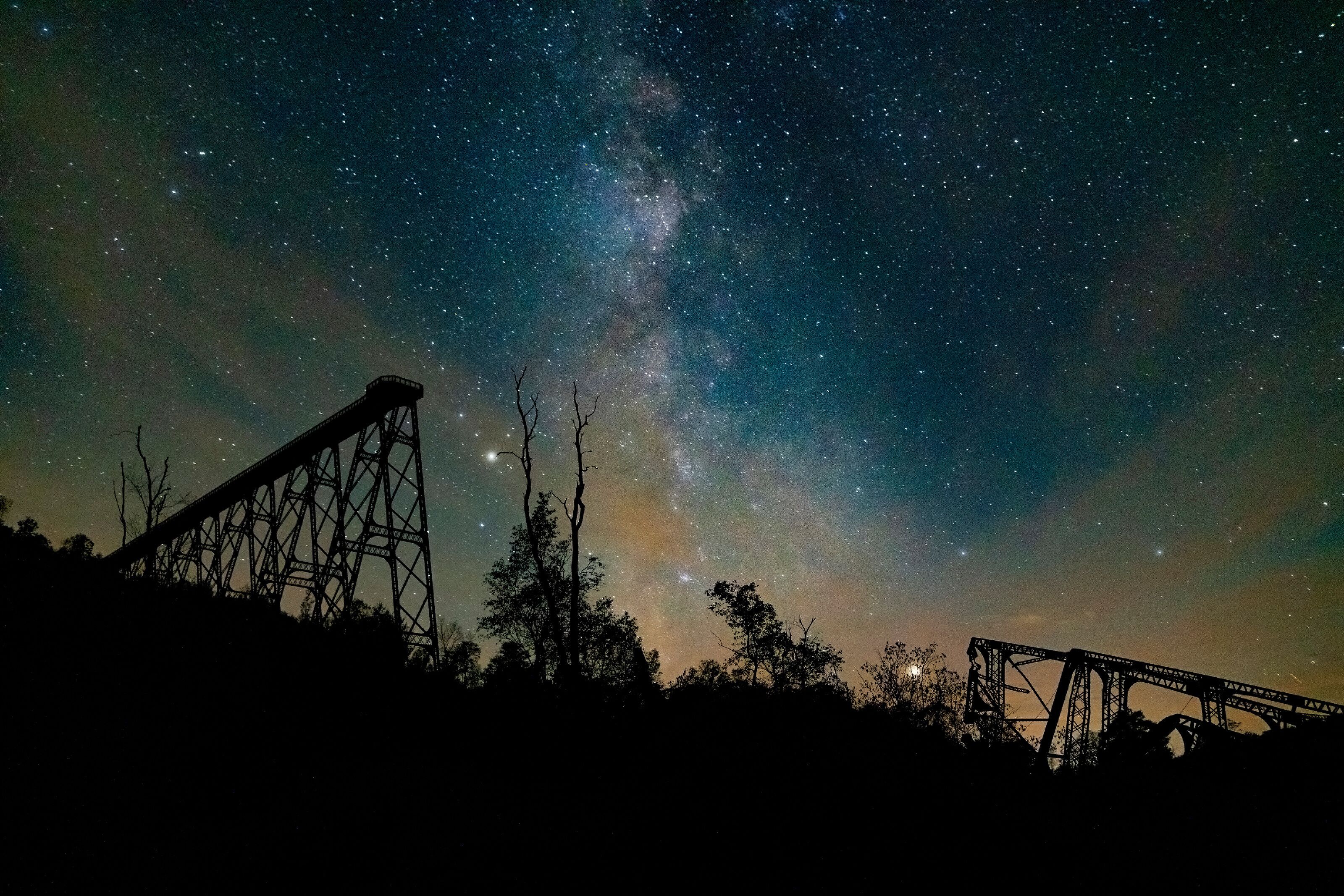 Kinzua Skywalk Under The Milkyway